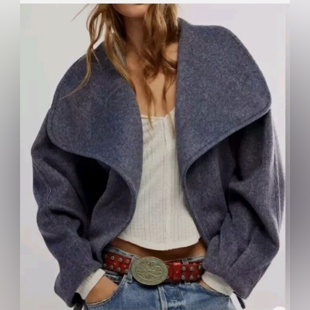 Free People Mina Jacket. NWOT. Blue.
